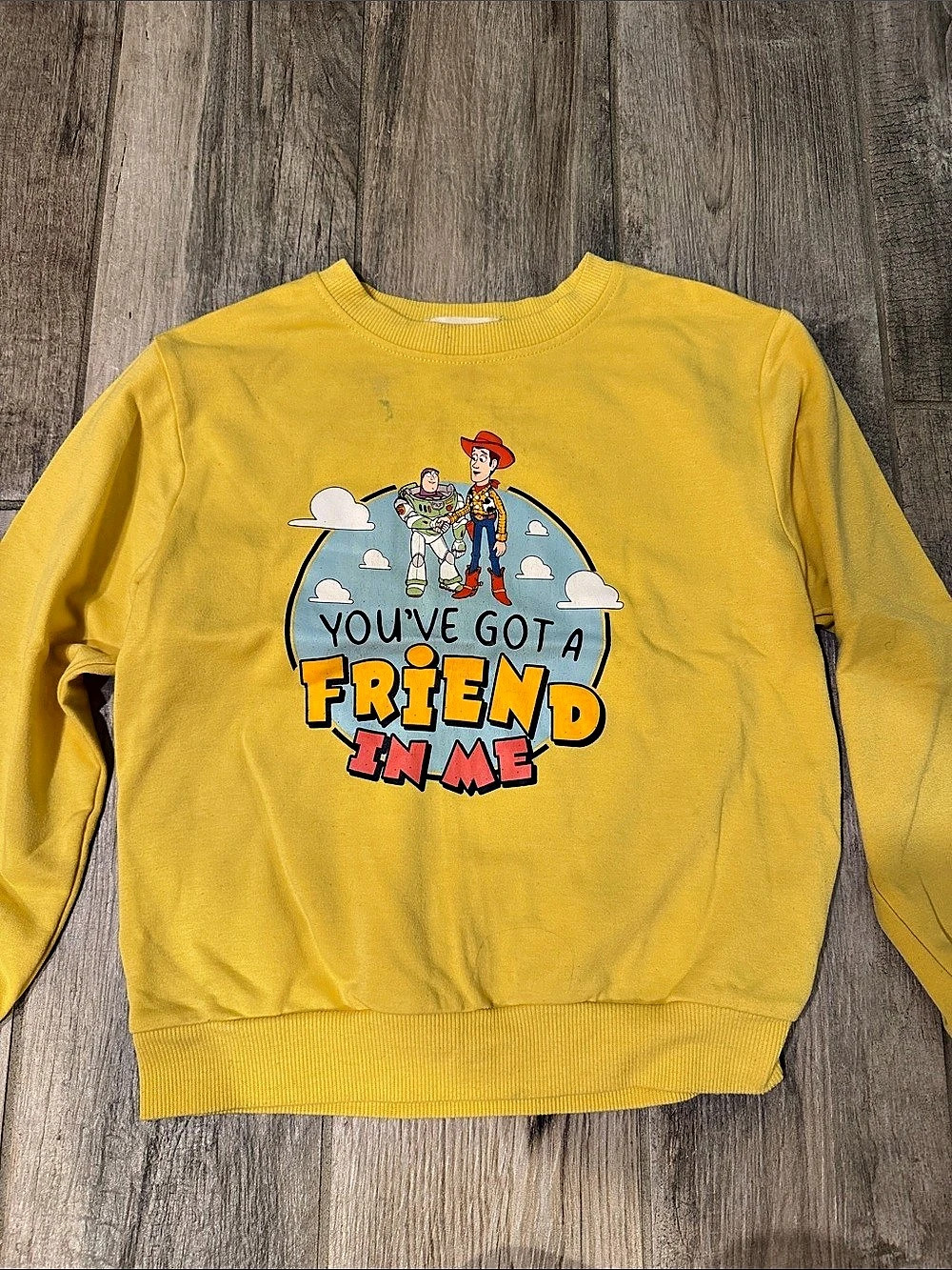 Disney Kids Yellow Graphic Sweatshirt